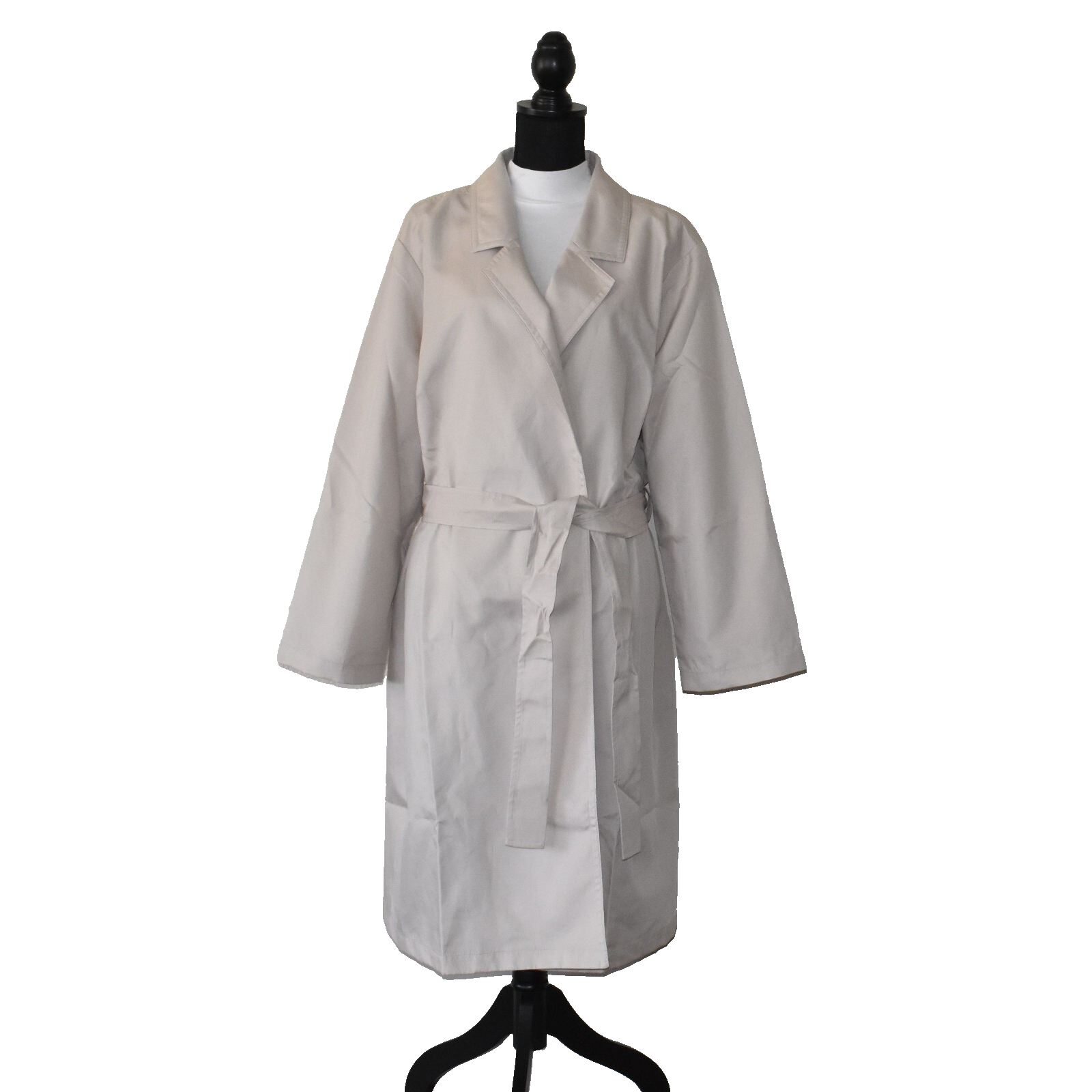 C5 Nwt Eileen Fisher Bramble Beige Self Belted Closure Trench Coat Size 3x $438